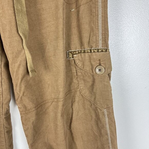 VTG Y2K Mossimo Supply Corduroy Cargo Pants Low Rise Tan Grunge 90s Baggy sz 9 - Picture 5 of 12
